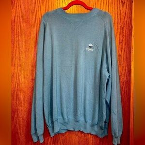 Men’s Adidas Golf Crew Neck Sweater | size XL | Color Light Gray Blue.